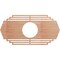 Ekena Millwork Chrysler Wood Fretwork Pierced Ceiling Medallion, Cherry, 20"W x 10"H x 5 1/4"ID x 3/8"T CMWP20X10X0375CSCH - alternate 1